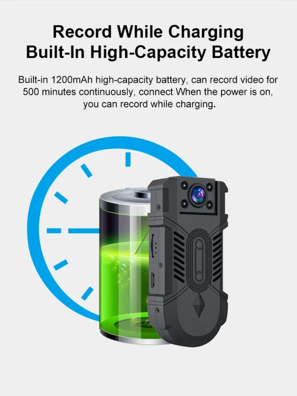Body Worn Camera 1080P Mini Video Recording Camera  With Back clip Night Vision Camcorder Sport Outdoor Mini Body Cam - Image 2