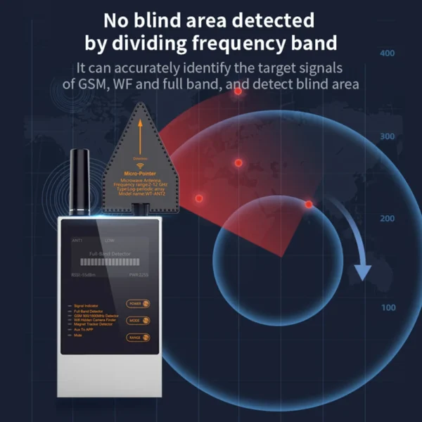 Anti GPS Tracker Signal Detector Mini Hidden Camera Wireless Camera Bug Detector Finder - Image 5
