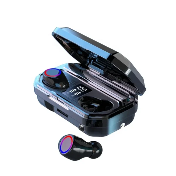Wireless stereo silicone earbuds bulk m12 small water proof branded earbuds original with power bank head phone - Image 2
