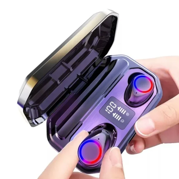 Wireless stereo silicone earbuds bulk m12 small water proof branded earbuds original with power bank head phone