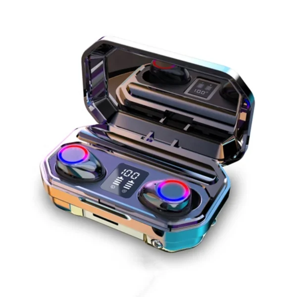 Wireless stereo silicone earbuds bulk m12 small water proof branded earbuds original with power bank head phone - Image 6